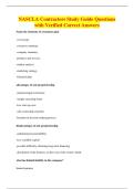 NASCLA Contractors Study Guide Questions&NewLine;with Verified Correct Answers