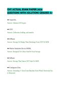 CHT ACTUAL EXAM PAPER 2026&NewLine;QUESTIONS WITH SOLUTIONS GRADED A&plus;