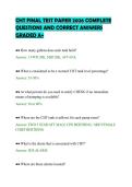 CHT FINAL TEST PAPER 2026 COMPLETE&NewLine;QUESTIONS AND CORRECT ANSWERS&NewLine;GRADED A&plus;&NewLine;