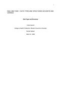 WGU C803 TASK 1&colon; DATA TYPES AND STRUCTURES ACCURATE AND VERIFIED&NewLine;&NewLine;