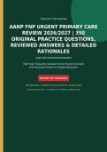 AANP FNP Certification Exam 2026-2027 &vert; 350 Original Practice Questions with Verified Answers & Detailed Rationales &vert; Latest FNP Board Review