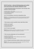 NR 507 Final Exam &ndash; Advanced Pathophysiology exam verified &NewLine;with correct answers plus rationales 2026&sol;2027 version