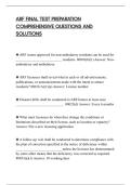 ARF FINAL TEST PREPARATION&NewLine;COMPREHENSIVE QUESTIONS AND&NewLine;SOLUTIONS&NewLine;