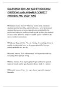 CALIFORNIA RDH LAW AND ETHICS EXAM&NewLine;QUESTIONS AND ANSWERS CORRECT&NewLine;ANSWERS AND SOLUTIONS