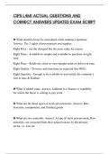 CIPS L4M1 ACTUAL QUESTIONS AND&NewLine;CORRECT ANSWERS UPDATED EXAM SCRIPT