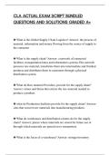 CLA ACTUAL EXAM SCRIPT BUNDLED&NewLine;QUESTIONS AND SOLUTIONS GRADED A&plus;
