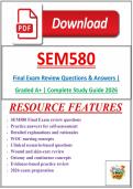 SEM580 Final Exam Review Questions & Answers &vert; Graded A&plus; &vert; Complete Study Guide 2026