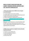 MICN LA County Exam Questions and Correct Answers