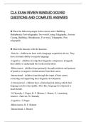 CLA EXAM REVIEW BUNDLED SOLVED&NewLine;QUESTIONS AND COMPLETE ANSWERS&NewLine;