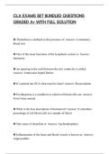 CLA EXAMS SET BUNDLED QUESTIONS&NewLine;GRADED A&plus; WITH FULL SOLUTION