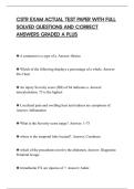 CSTR EXAM ACTUAL TEST PAPER WITH FULL&NewLine;SOLVED QUESTIONS AND CORRECT&NewLine;ANSWERS GRADED A PLUS