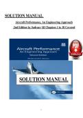 SOLUTION MANUAL&NewLine;Aircraft Performance&comma; An Engineering Approach&NewLine;2nd Edition by Sadraey All Chapters 1 to 10 Covered