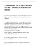 CSTR EXAM PREP TESTED QUESTIONS WITH&NewLine;ACCURATE ANSWERS FULLY UPDATED 100&NewLine;PERCENT