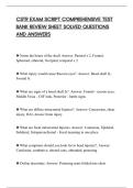 CSTR EXAM SCRIPT COMPREHENSIVE TEST&NewLine;BANK REVIEW SHEET SOLVED QUESTIONS&NewLine;AND ANSWERS