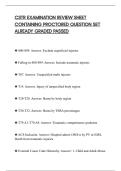 CSTR EXAMINATION REVIEW SHEET&NewLine;CONTAINING PROCTORED QUESTION SET&NewLine;ALREADY GRADED PASSED