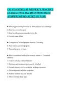 CIC COMMERCIAL PROPERTY PRACTICE&NewLine;EXAMINATION 2026 QUESTIONS WITH&NewLine;ANSWERS GUARANTEED TO PASS&period;