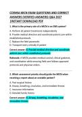 CCEMSA MICN Exam Questions and Correct Answers