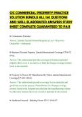 CIC COMMERCIAL PROPERTY PRACTICE&NewLine;SOLUTION BUNDLE ALL 150 QUESTIONS&NewLine;AND WELL ELABORATED ANSWERS STUDY&NewLine;SHEET COMPLETE GUARANTEED TO PASS&NewLine;