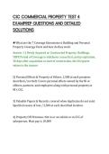 CIC COMMERCIAL PROPERTY TEST 4&NewLine;EXAMPREP QUESTIONS AND DETAILED&NewLine;SOLUTIONS&NewLine;