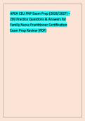 APEA CEU FNP Exam Prep &lpar;2026&sol;2027&rpar; &ndash; &NewLine;200 Practice Questions & Answers for &NewLine;Family Nurse Practitioner Certification &NewLine;Exam Prep Review &lpar;PDF&rpar;