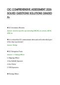CIC COMPREHENSIVE ASSESSMENT 2026&NewLine;SOLVED QUESTIONS SOLUTIONS GRADED&NewLine;A&plus;