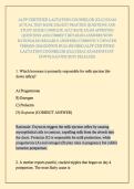 ALPP CERTIFIED LACTATION COUNSELOR &lpar;CLC&rpar; EXAM ACTUAL TEST BANK 2026&sol;2027 PRACTICE QUESTIONS AND STUDY GUIDE COMPLETE ACCURATE EXAM APPROVED QUESTIONS AND CORRECT DETAILED ANSWERS WITH RATIONALES &lpar;RELIABLE ANSWERS&rpar; CURRENTLY UPDATED VERSION 2026 EDITION &vert;F