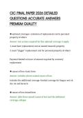 CIC FINAL PAPER 2026 DETAILED&NewLine;QUESTIONS ACCURATE ANSWERS&NewLine;PREMIUM QUALITY&NewLine;
