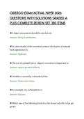 CIDESCO EXAM ACTUAL PAPER 2026&NewLine;QUESTIONS WITH SOLUTIONS GRADED A&NewLine;PLUS COMPLETE REVIEW SET 380 ITEMS&NewLine;
