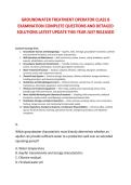 GROUNDWATER TREATMENT OPERATOR CLASS B &NewLine;EXAMINATION COMPLETE QUESTIONS AND DETAILED &NewLine;SOLUTIONS LATEST UPDATE THIS YEAR JUST RELEASED 