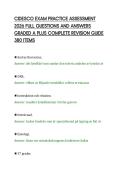 CIDESCO EXAM PRACTICE ASSESSMENT&NewLine;2026 FULL QUESTIONS AND ANSWERS&NewLine;GRADED A PLUS COMPLETE REVISION GUIDE&NewLine;380 ITEMS
