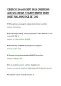 CIDESCO EXAM SCRIPT 2026 QUESTIONS&NewLine;AND SOLUTIONS COMPREHENSIVE STUDY&NewLine;SHEET FULL PRACTICE SET 380&NewLine;