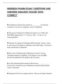 NURS8024 PHARM EXAM 1 QUESTIONS AND&NewLine;ANSWERS COMPLETE SOLUTIONS&NewLine;