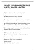NURS8024 PHARM EXAM 1 QUESTIONS AND&NewLine;ANSWERS VERIFIED SOLUTIONS&NewLine;