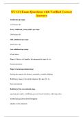 NU 131 Exam Questions with Verified Correct&NewLine;Answers