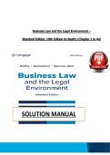 Solutions Manual for Business Law and the Legal Environment &ndash;&NewLine;Standard Edition&comma; 10th Edition by Beatty &lpar;Chapter 1 to 44&rpar;