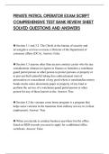 PRIVATE PATROL OPERATOR EXAMINATION&NewLine;PREP STUDY GUIDE LATEST UPDATED&NewLine;PRACTICE SOLUTION VERIFIED 100 PERCENT
