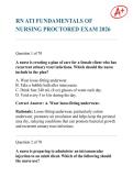 RN ATI FUNDAMENTALS OF  NURSING PROCTORED EXAM 2026 CORRECT ANSWERS AND RATIONALS GRADET A&plus;&excl;&excl;&excl;&excl;