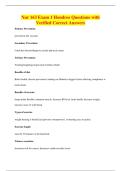 Nur 163 Exam 1 Hondros Questions with&NewLine;Verified Correct Answers