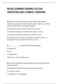 RELIAS LEARNING NURSING&NewLine;COMPREHENSIVE EXAM QUESTIONS AND&NewLine;SOLUTIONS