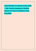Sarah Michelle Live Review Study Guide &ndash; 100&plus; Practice Questions & Verified &NewLine;Answers for Nurse Practitioner Exam &NewLine;Prep &lpar;PDF&rpar;