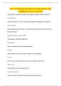 Nur 163 final Exam Review Questions with&NewLine;Verified Correct Answers