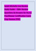 Sarah Michelle Live Review &NewLine;Study Guide &ndash; 200&plus; Review &NewLine;Questions & Answers for Nurse &NewLine;Practitioner Certification Exam &NewLine;Prep Review &lpar;PDF&rpar;