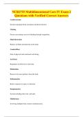 NUR2755 Multidimensional Care IV Exam 2&NewLine;Questions with Verified Correct Answers
