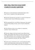 RNFA FINAL PRACTICE EXAM STUDY GUIDE&NewLine;TESTED QUESTIONS AND SOLUTIONS