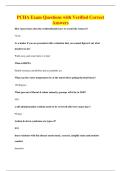 PCHA Exam Questions with Verified Correct&NewLine;Answers