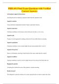 PHIL101 Final Exam Questions with Verified&NewLine;Correct Answers