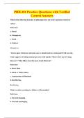PHIL101 Practice Questions with Verified&NewLine;Correct Answers