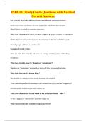 PHIL101 Study Guide Questions with Verified&NewLine;Correct Answers
