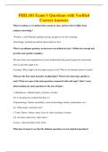 PHIL101 Exam 1 Questions with Verified&NewLine;Correct Answers
