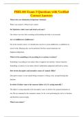 PHIL101 Exam 3 Questions with Verified&NewLine;Correct Answers